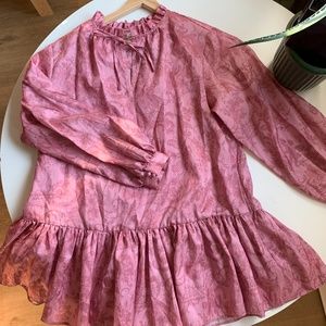 Laura Ashley x Urban Outfitters Exclusive Anna Tie-Neck Mini Dress Pink